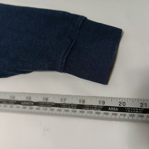 Cremieux Men's Collared Cardigan  Faux Leather elbow pads .size L - Picture 5 of 9